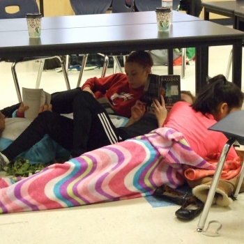 Photo of students reading