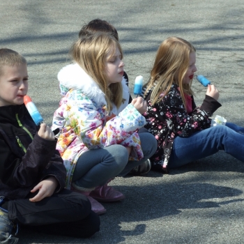 Photo of student in vehicle