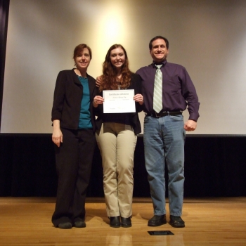 photo of student with family