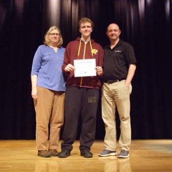 photo of student with family