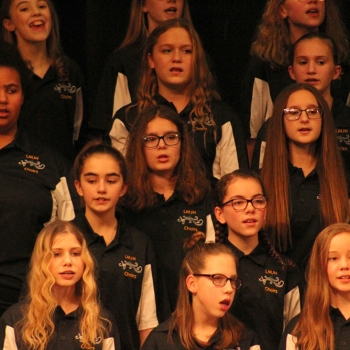 photo of students singing