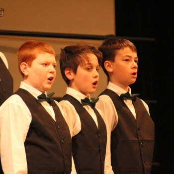 photo of students singing