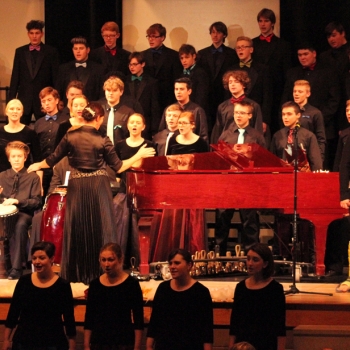 photo of students singing