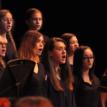 photo of students singing