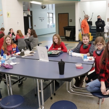 students at lunch