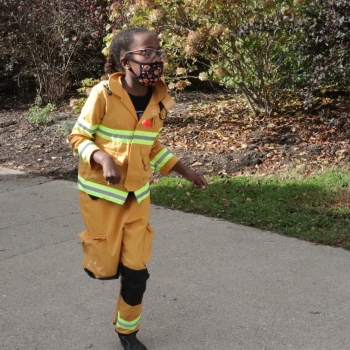 student in costume