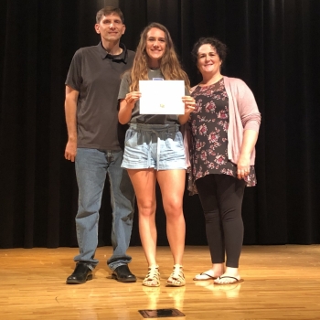 photo of student with family