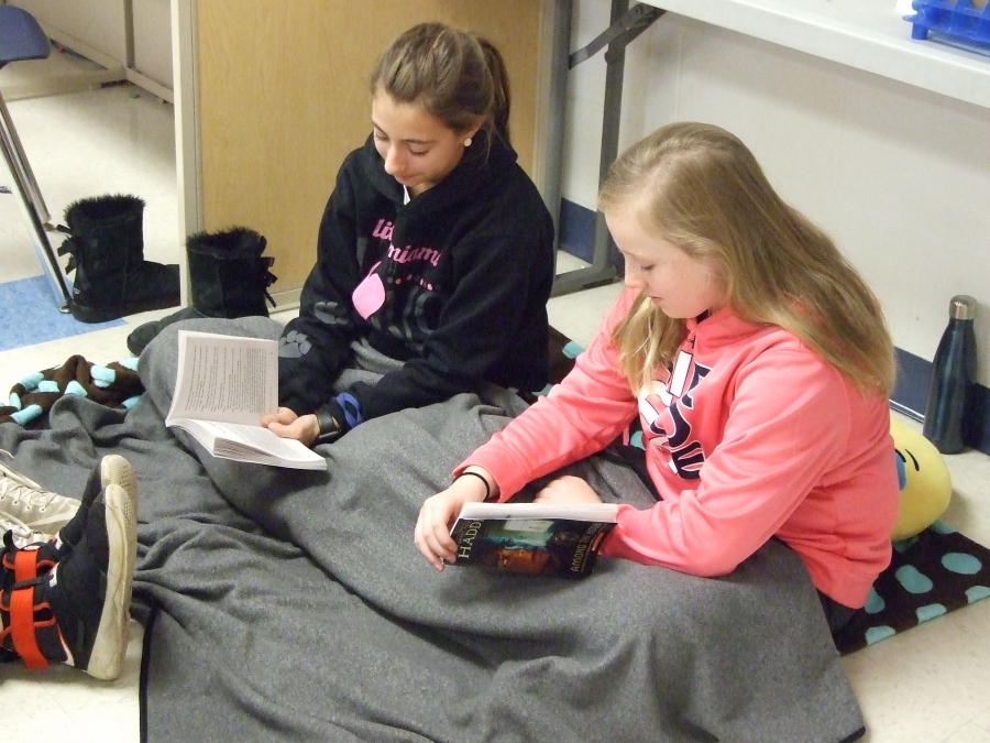 Photo of students reading