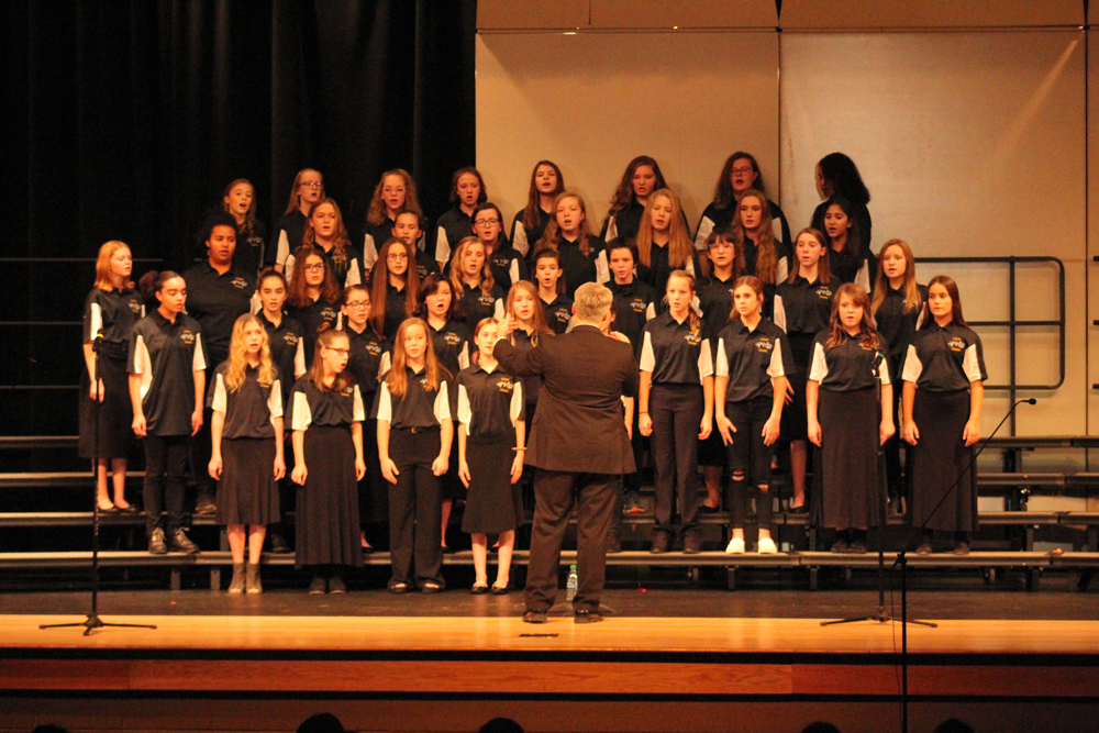 photo of students singing